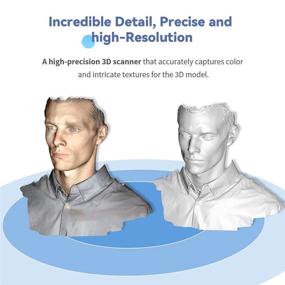 img 1 attached to 📷 Revopoint POP 3D Scanner with Turntable - Enhanced Precision of 0.3mm Accuracy, Rapid 8 Fps Scan Speed - Desktop and Handheld Fixed/Auto Scan Modes - Ideal for Face and Body Scanning - Enables Color 3D Printing