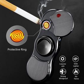 img 1 attached to SKRFIRE Cigarette Flashing LED Patterned Rechargeable Windproof Household Supplies