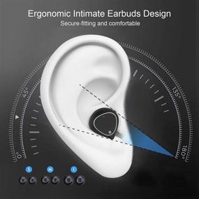 img 2 attached to 🎧 True Bluetooth 5.0 Wireless Earbuds: Waterproof Sports Headphones with Mic, Charging Case, Deep Bass Sound - Perfect for Sports, Workout, Gym