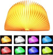 📚 upgraded version of xiudi 8 colors large folding book lamp - portable desk light with usb rechargeable night light - novelty led paper lantern in large orange, sized 8.6×6.3×1in логотип