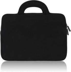 img 2 attached to amCase Chromebook Case - 13-13.3 inch Travel Sleeve with Handle in Black