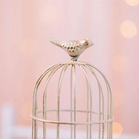 img 3 attached to 🕊️ Birdcage Candle Holder Set: Vintage Wedding Decor & Table Centerpieces in Distressed Ivory