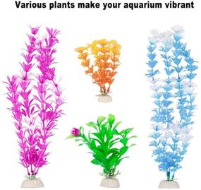 img 1 attached to 🌿 CousDUoBe 9 Pack 12inch Large Artificial Aquatic Plants - Simulate Realistic Aquarium Landscape