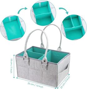img 2 attached to Zezzxu Diaper Caddy Organizer: Portable Storage Bin for Diapers, Bottles, Wipes, Toys - Nursery Nappy Bag