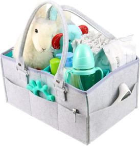 img 3 attached to Zezzxu Diaper Caddy Organizer: Portable Storage Bin for Diapers, Bottles, Wipes, Toys - Nursery Nappy Bag