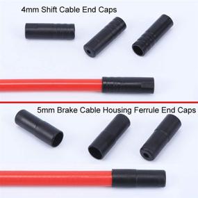 img 1 attached to 200 Pieces Bike Bicycle Plastic Cable Housing Ferrules - 5mm Brake Cable End Caps & 4mm Shift Cable Crimp Caps for Shifter Housing Wire Line Pipe