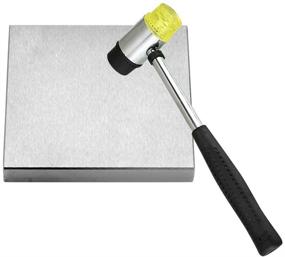 img 2 attached to 🔨 Oudtinx Steel Bench Block: High Quality 4"x4" Flat Anvil for Jewelry & Stamping