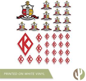 img 1 attached to 🔵 Kappa Alpha Psi Sticker Decal Set - Various Sizes for Laptop, Water Bottle, Car (Sheet - Type 1)