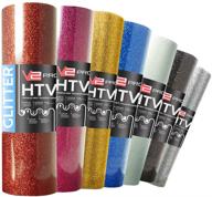 🎨 hyper glitter heat transfer film vinyl htv - v2 pro, 10"x13" sheet, 7 colors pack logo