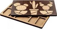 artistic wooden bead organizer tray: innovative flowerpot design 2 for efficient bead storage logo