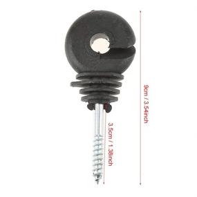 img 3 attached to 🔌 VinBee 20-Pack Black Electric Fence Insulator: Screw-in Ring Wood Post Insulator - Fence Post Insulator