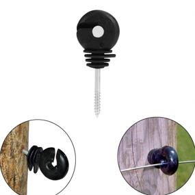 img 4 attached to 🔌 VinBee 20-Pack Black Electric Fence Insulator: Screw-in Ring Wood Post Insulator - Fence Post Insulator