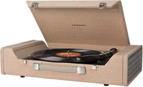 img 1 attached to 🎵 Crosley CR6232A-BR Nomad Переносной USB проигрыватель: Записывайте, редактируйте и наслаждайтесь аудио в пути, коричневый