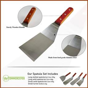 img 2 attached to 🔥 Enhance Your Grilling Experience with CommerceFox 9Pcs Griddle Tools Set: Spatulas, Squeeze Bottles, Carrying Bag - Durable Wooden Handle & Stainless Steel, Ideal for both Outdoor and Indoor Cooking