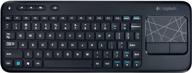 enhanced logitech k400 wireless touch keyboard with integrated multi-touch touchpad logo