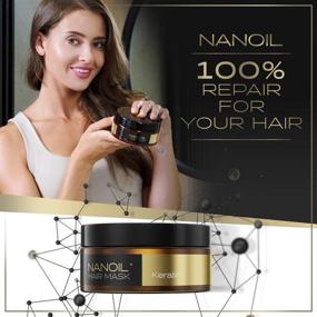 img 2 attached to 💆 Nanoil Keratin Hair Mask: Powerful Regeneration and Revitalization for Strengthening Weakened Hair - 10fl oz