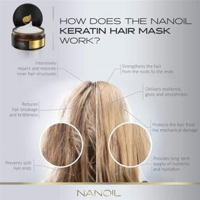 img 1 attached to 💆 Nanoil Keratin Hair Mask: Powerful Regeneration and Revitalization for Strengthening Weakened Hair - 10fl oz