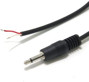 img 2 attached to 🔌 Pack of 2 Ancable 3.5mm 1/8" Monaural Mini Mono Plug to Bare Wire Cables - 6-Feet Length - 12V DC Trigger ON/Off