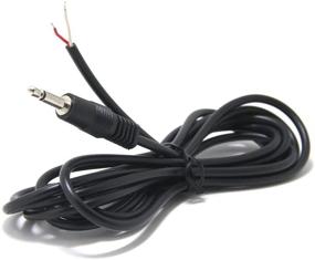 img 3 attached to 🔌 Pack of 2 Ancable 3.5mm 1/8" Monaural Mini Mono Plug to Bare Wire Cables - 6-Feet Length - 12V DC Trigger ON/Off