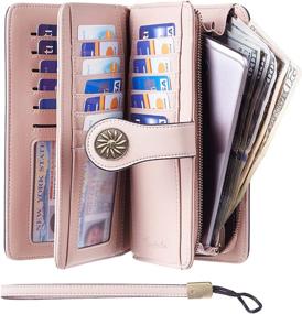 img 3 attached to 👛 Large Capacity RFID Blocking Genuine Leather Wallets for Women by Travelambo