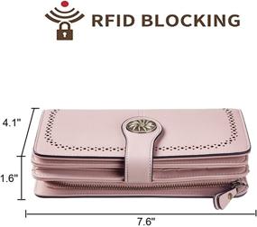 img 2 attached to 👛 Large Capacity RFID Blocking Genuine Leather Wallets for Women by Travelambo