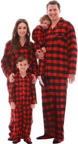 img 4 attached to Cozy and Stylish Family Pajamas for Men with Followme Printed Fleece Design