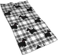 🐾 scottish terrier plaid scotty dog hand towels - microfiber soft face towels, 15.7x27.5 inches, super absorbent and quick drying for bath, hand, face, gym, and spa logo
