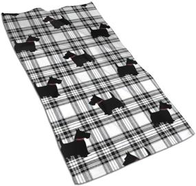 img 4 attached to 🐾 Scottish Terrier Plaid Scotty Dog Hand Towels - Microfiber Soft Face Towels, 15.7x27.5 Inches, Super Absorbent and Quick Drying for Bath, Hand, Face, Gym, and Spa