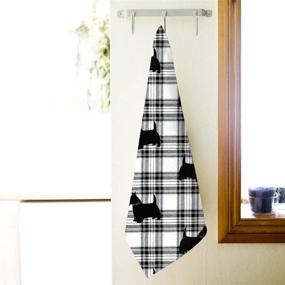 img 3 attached to 🐾 Scottish Terrier Plaid Scotty Dog Hand Towels - Microfiber Soft Face Towels, 15.7x27.5 Inches, Super Absorbent and Quick Drying for Bath, Hand, Face, Gym, and Spa