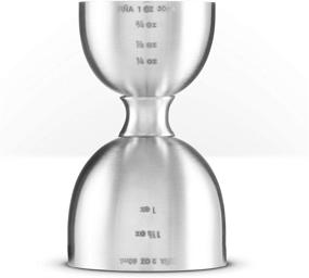 img 2 attached to Piña Barware Stainless Steel Commercial 2oz. / 1oz. Bell Style Measuring Jigger Bar Tool - Brushed Finish, One Jigger: Accurate and Durable Cocktail Mixing Essential!