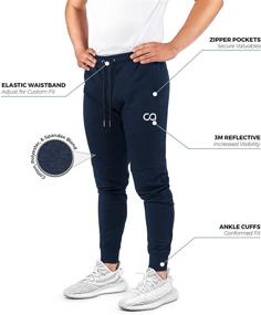 img 3 attached to Contour Athletics Joggers Sweatpants CA1003 MB Men's Clothing for Active