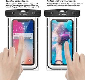 img 4 attached to 📱 Inlywave Waterproof Phone Case (2-Pack) - IPX8 Certified, Dustproof & Waterproof. Compatible with iPhone X/XR/XSMAX/8/7/6, Samsung Galaxy S9/S8/S7, Huawei & More (Up to 6.5inch)