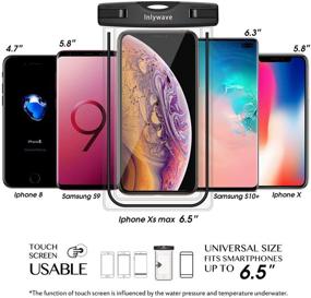 img 3 attached to 📱 Inlywave Waterproof Phone Case (2-Pack) - IPX8 Certified, Dustproof & Waterproof. Compatible with iPhone X/XR/XSMAX/8/7/6, Samsung Galaxy S9/S8/S7, Huawei & More (Up to 6.5inch)