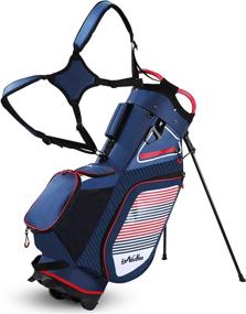 img 4 attached to 🏌️ 14 Way Divider Golf Stand Bag, Lightweight 6LB Portable Walking/Riding Bag with Dust Cover and Straps