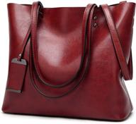 👜 stylish obosoyo women shoulder tote: wine red hobo handbag with top handle and messenger purse design logo