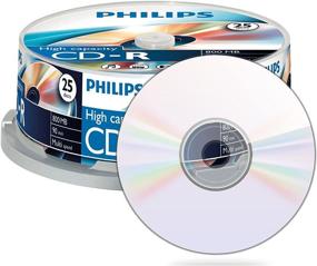 img 2 attached to High Capacity Multi-Speed Philips CD-R: 800MB Data Storage, 90 Minutes Recording | Pack of 25