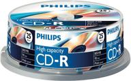 высокоемкий многоскоростной cd-r philips: 800 мб для хранения данных, запись на 90 минут | пачка из 25 штук логотип