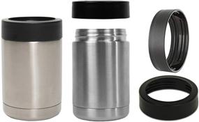 img 2 attached to 🍺 Gtell Stainless Steel Insulated 12 oz Tumbler - Double Wall Can Cooler & Beer Bottle Holder