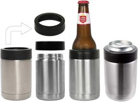 img 1 attached to 🍺 Gtell Stainless Steel Insulated 12 oz Tumbler - Double Wall Can Cooler & Beer Bottle Holder