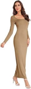 img 2 attached to Verdusa Women's Sleeve Square Bodycon Dress - Trendy Women's Fashion