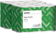 🧻 solimo basic flex-sheets paper towels - 12 value rolls, white, 150 sheets per roll (new version) by amazon brand logo