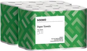 img 4 attached to 🧻 Solimo Basic Flex-Sheets Paper Towels - 12 Value Rolls, White, 150 Sheets per Roll (New Version) by Amazon Brand