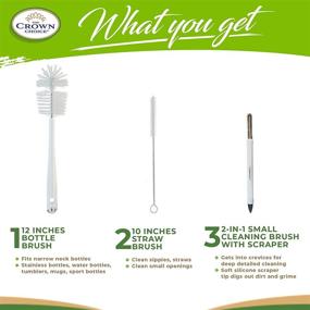 img 3 attached to 3-in-1 Bottle Cleaning Kit - Includes Small Brush and Straw Cleansing Brush - Ideal for Deep Cleaning Water Bottles, Mugs, Tumblers, Sports Bottles, and Flasks