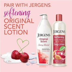 img 2 attached to 🍒 Jergens Softening Cherry Almond Body Wash - Hydrating Skin Cleanser, Paraben-Free, 22oz, pH Balanced, Dye-Free, Dermatologist Tested