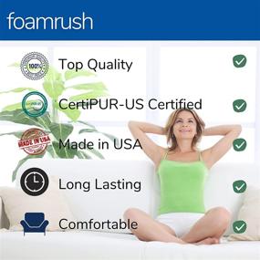 img 1 attached to 🪑 FoamRush 4" x 22 x 22" Upholstery Foam - High Density Firm Foam with Soft Support for Chair Cushions, Dinning Chairs, Wheelchair Seat Cushion Replacement