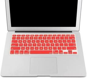 img 3 attached to MOSISO Silicone Keyboard Cover for MacBook Air 13 inch A1466 A1369 (2010-2017) & MacBook Pro 13/15 inch (with/Without Retina Display, 2015 or Older Version) - Red