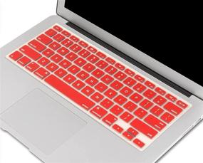 img 2 attached to MOSISO Silicone Keyboard Cover for MacBook Air 13 inch A1466 A1369 (2010-2017) & MacBook Pro 13/15 inch (with/Without Retina Display, 2015 or Older Version) - Red