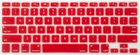 img 4 attached to MOSISO Silicone Keyboard Cover for MacBook Air 13 inch A1466 A1369 (2010-2017) & MacBook Pro 13/15 inch (with/Without Retina Display, 2015 or Older Version) - Red