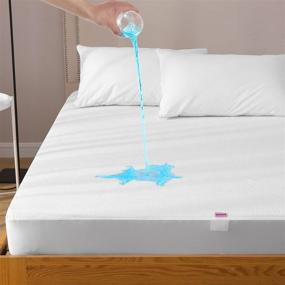 img 4 attached to 🛏️ Amazon Brand: Pinzon Premium Waterproof Mattress Protector – Full XL Size, Fits Up to 18 inch Mattresses, Breathable Cotton Terry Top