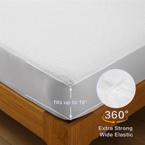 img 3 attached to 🛏️ Amazon Brand: Pinzon Premium Waterproof Mattress Protector – Full XL Size, Fits Up to 18 inch Mattresses, Breathable Cotton Terry Top
